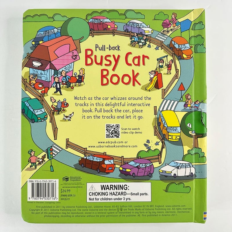 Usborne Pull-Back Busy Car Book-NO CAR