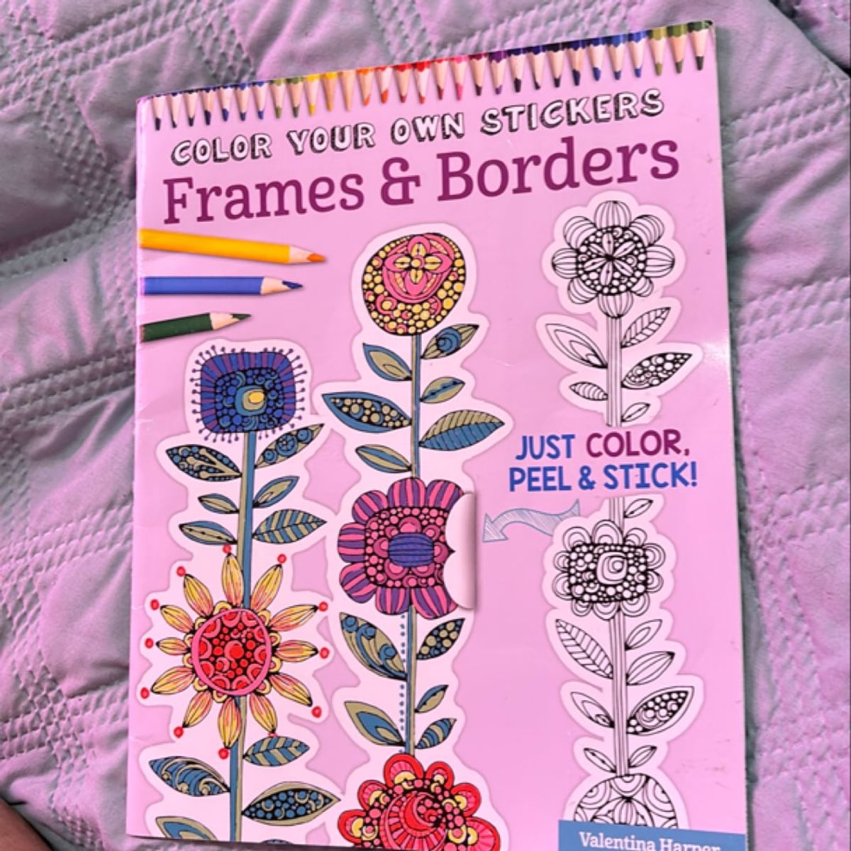 Color Your Own Stickers Frames and Borders by Valentina Harper, Peg Couch