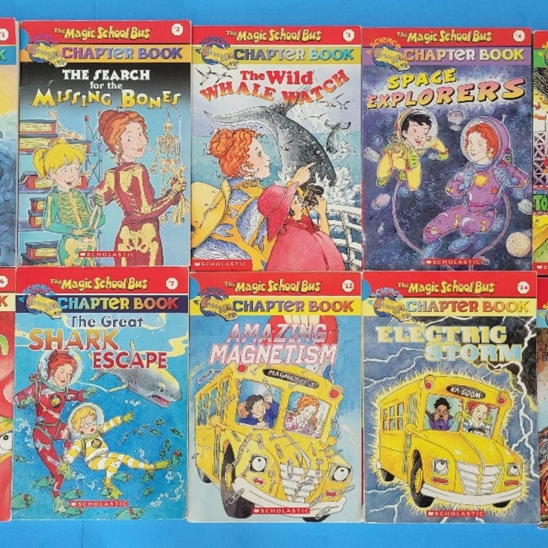 THE MAGIC SCHOOL BUS CHAPTER BOOKS #1-15 VINTAGE 1990s PBS TV SERIES SCHOLASTIC