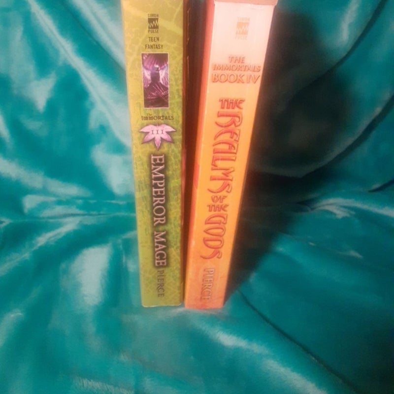 The Immortals Books 3 & 4 By Tamora Pierce, Emperor Mage,  Realm Of The Gods Lot