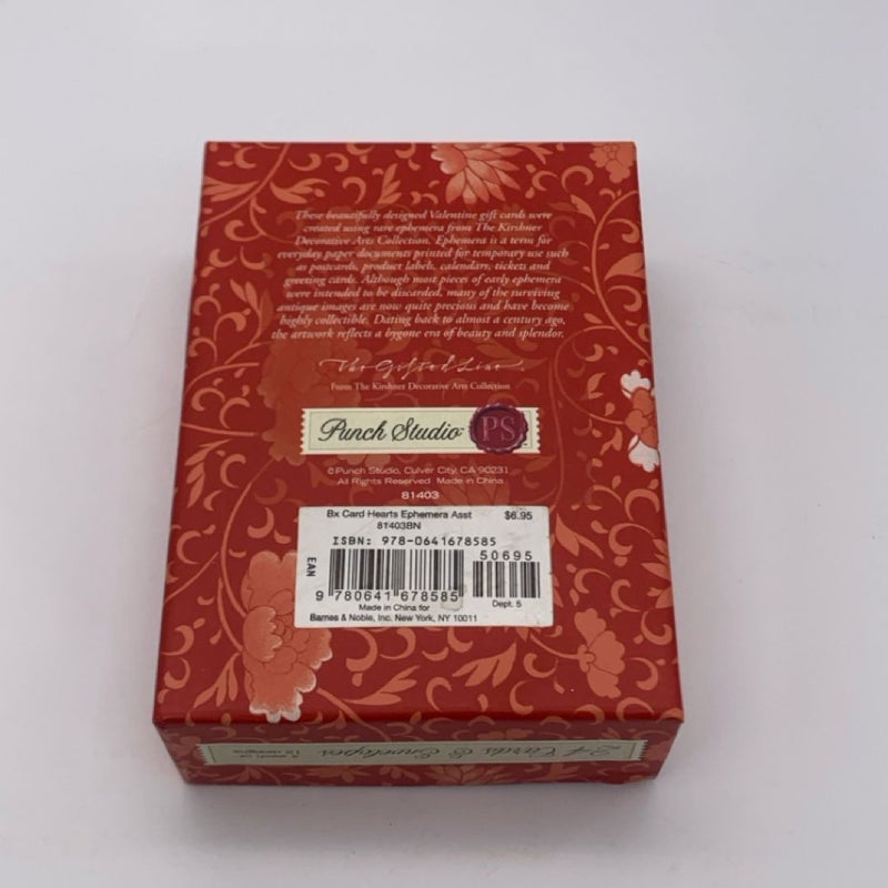 Punch Studio Pack Of 15 Antique Style Valentines Gift Cards Rare Ephemera Images