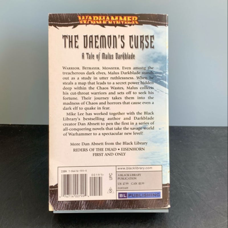 Warhammer: The Daemon’s Curse, A Tale of Malus Darkblade, First Edition, First Printing