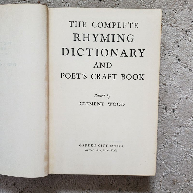 The Complete Rhyming Dictionary and Poet's Craft Book (This Edition, 1936)
