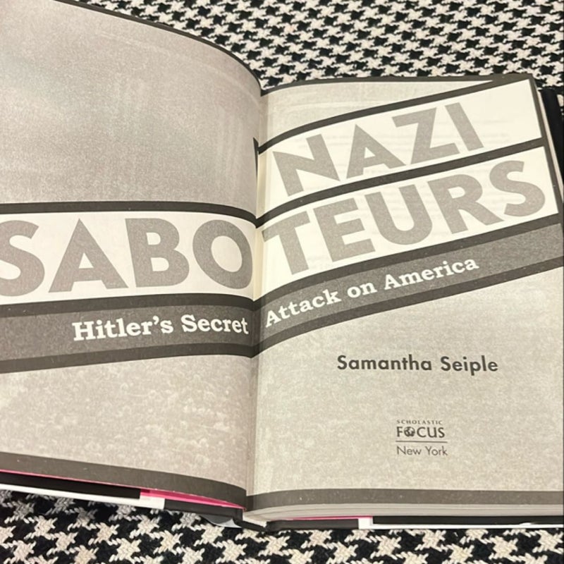 Nazi Saboteurs *like new, 1st edition