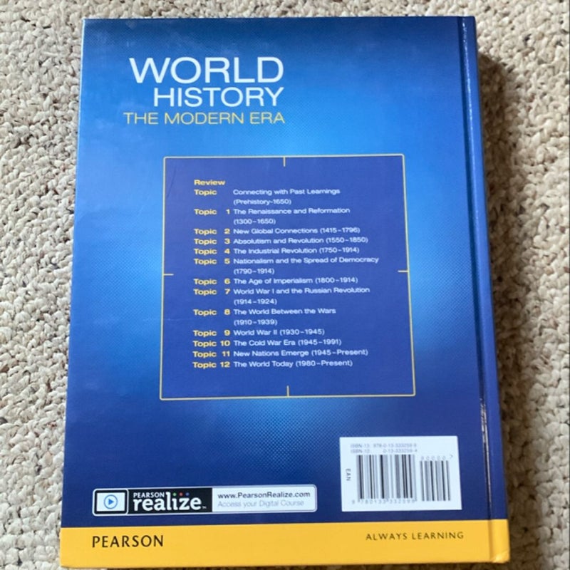 World History 2016 Modern Student Edition Grade 11