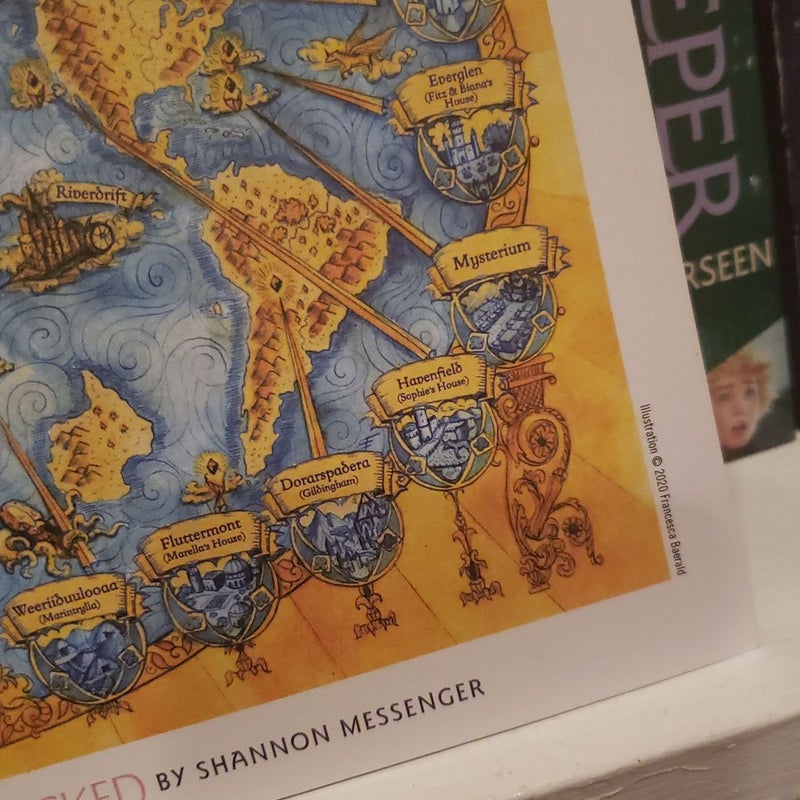 Keeper of the Lost Cities map art print from the pre-order giveaway