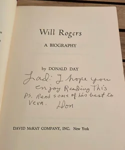 Will Rogers: A Biography (1962)