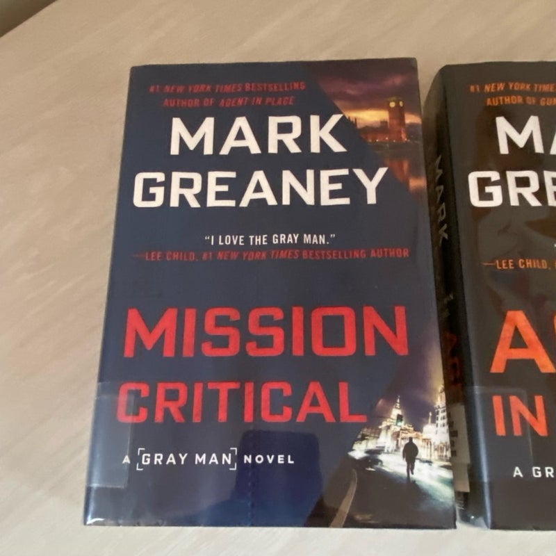 Lot of Two (2) Mark Greaney Gray Man Hardcover Novels Exlibrary First Editions