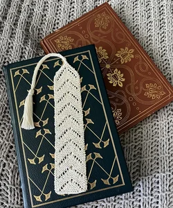 Hand Knitted Bookmark - antique white