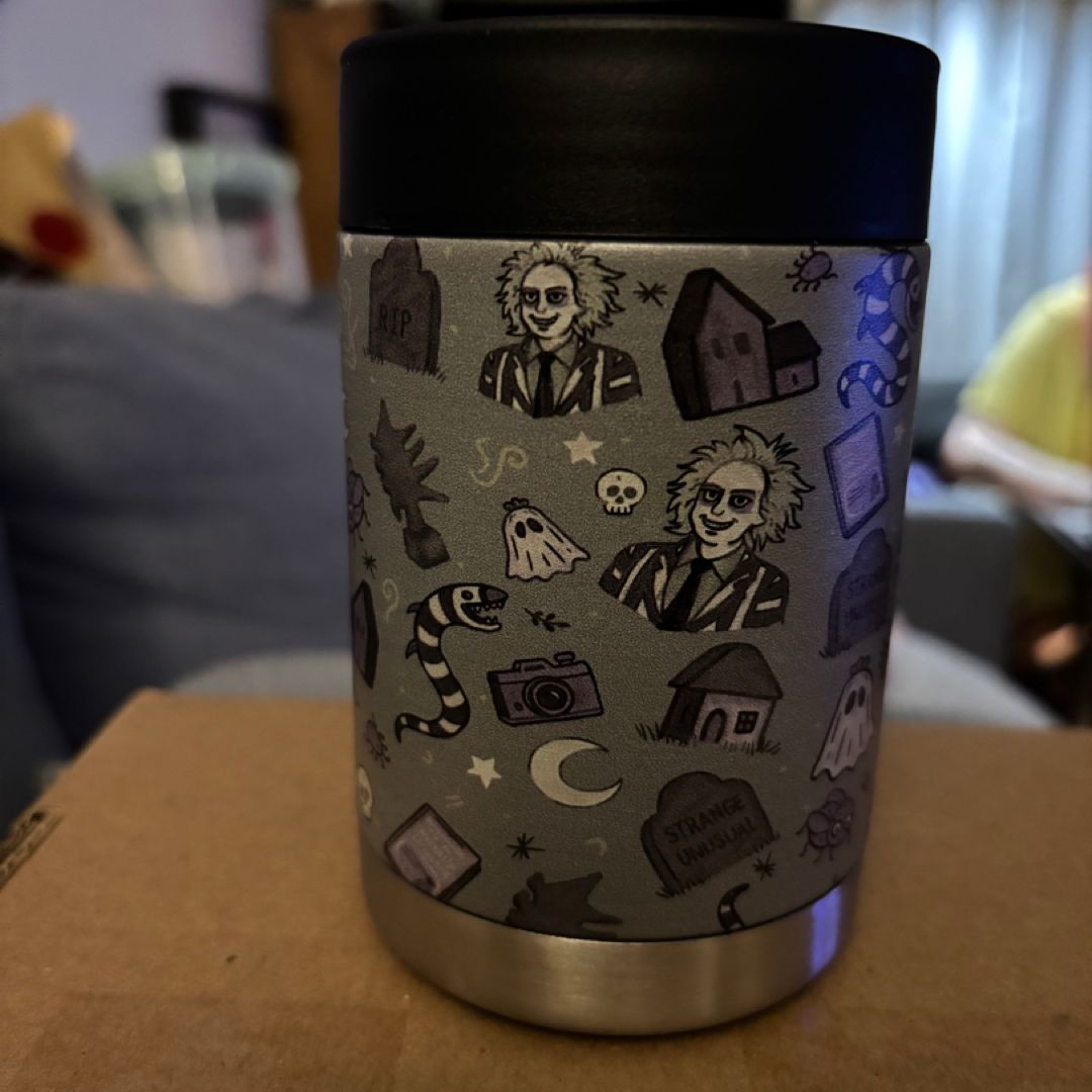 Twisted Retreat Beetlejuice Koozie