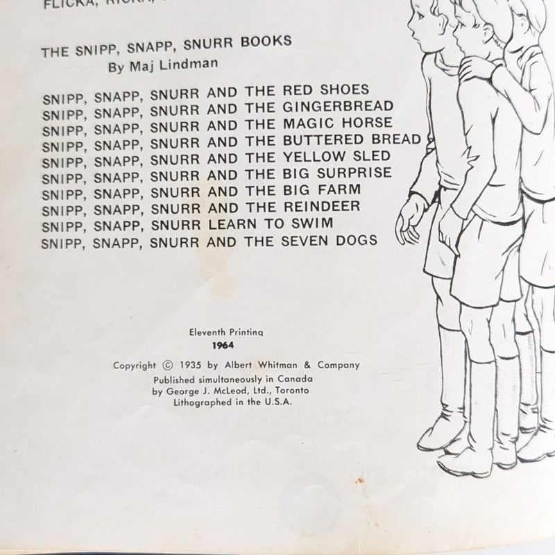 Snipp, Snapp, Snurr and the Magic Horse ©1964, 11th printing 