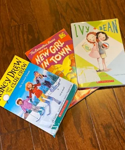 3 book bundle  2nd - 3rd grade New Girl in Town, Nancy Drew Ski School, Ivy and Bean