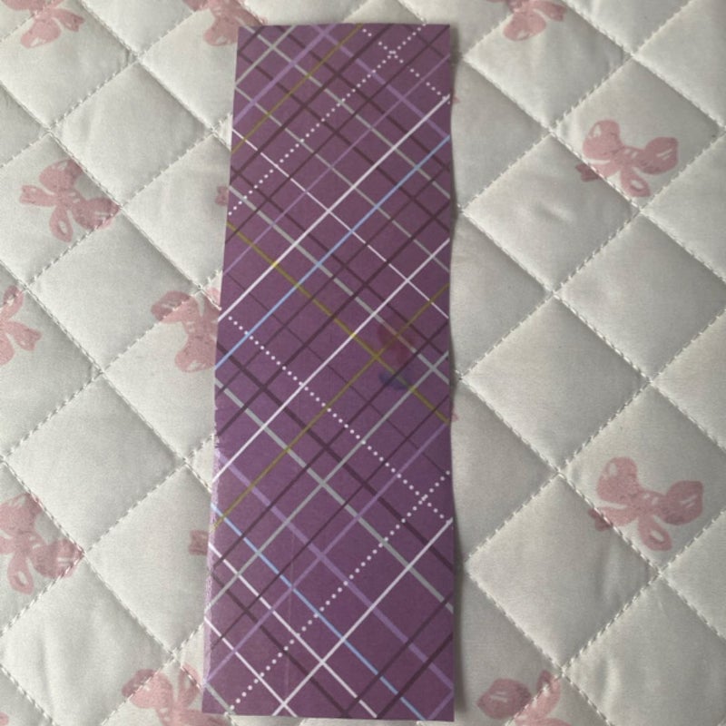 Spiral + handmade bookmark 