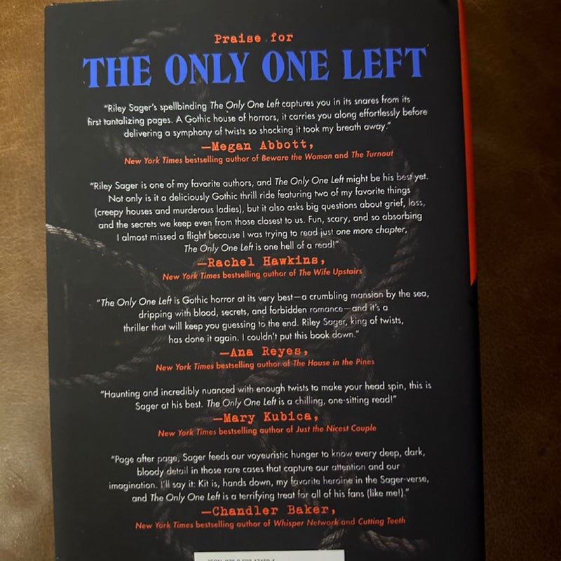 The Only One Left Signed Riley Sager barnes and noble exclusive