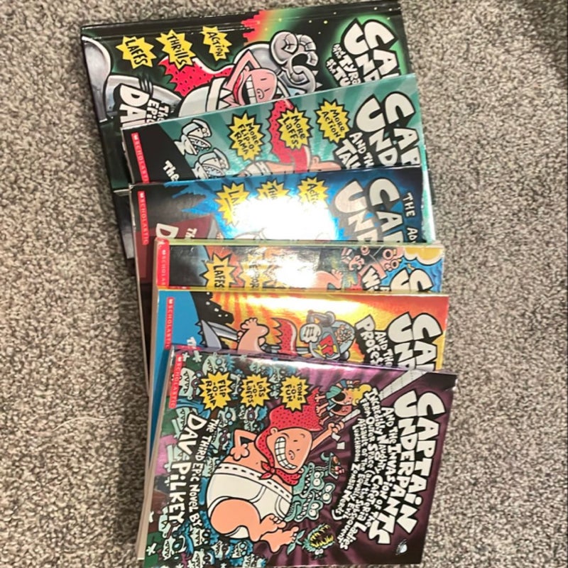 6 Captain Underpants Books 