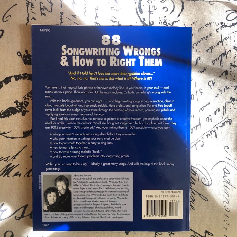 88 Songwriting Wrongs and How to Right Them