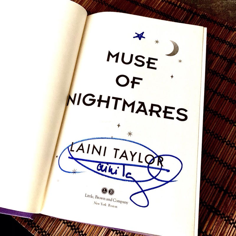 Signed  Strange the Dreamer  Muse of Nightmares Laini Taylor HC 1st First