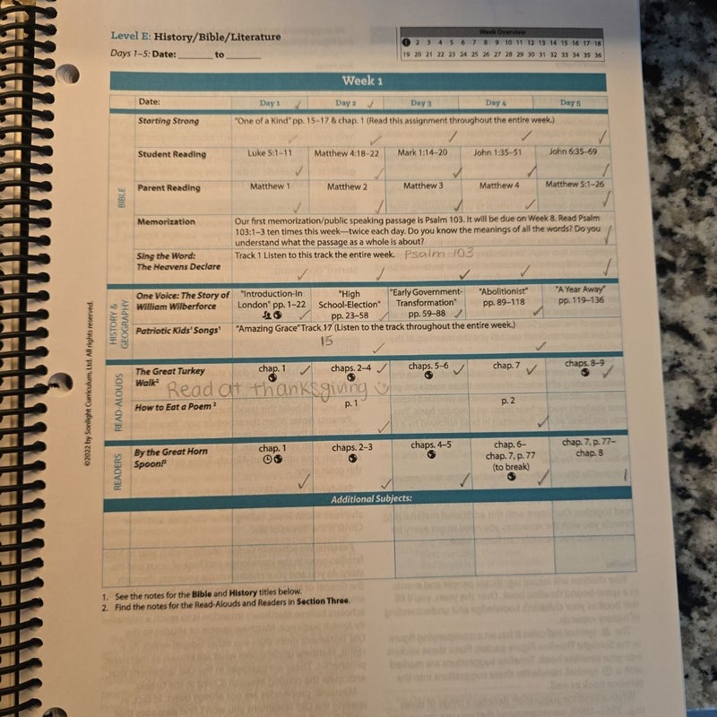 Sonlight Core E Intro to American History 5 Day Year 2 of 2