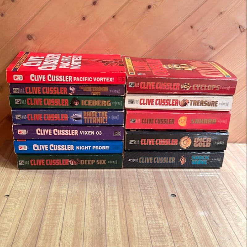 12 Books from Clive Cussler’s Dirk Pitt series