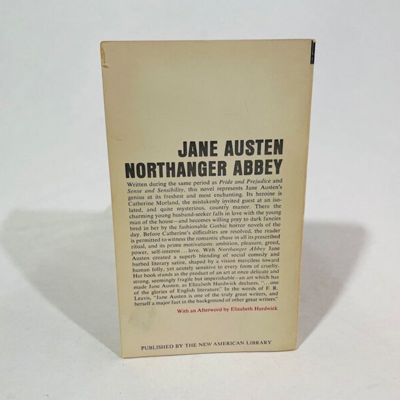 Northanger Abbey by Jane Austen 1965 Signet Edition Gothic Classics Paperback Book & Bookmark Set
