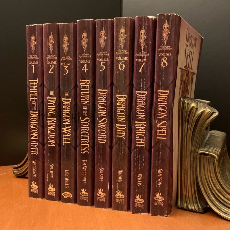 DragonLance: Complete New Adventures Series 1-8, First Edition: Temple of the Dragonslayer, The Dying Kingdom, The Dragon Well, Return of the Sorceress, Dragon Sword, Dragon Knight, Dragon Spell