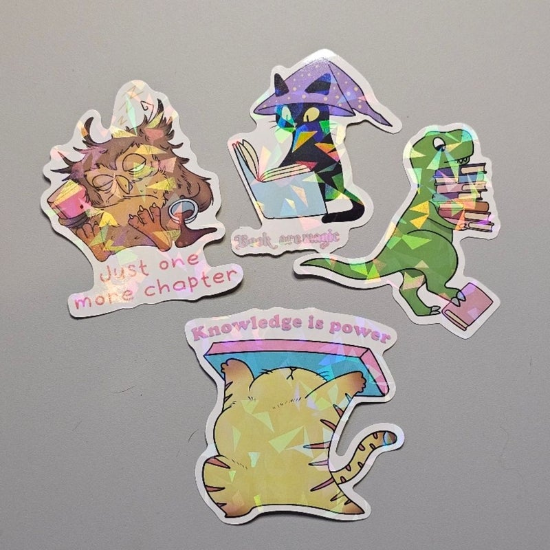 Holographic animal stickers 