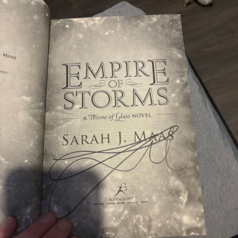 Empire of Storms by Sarah J. Maas OG hardcover SIGNED