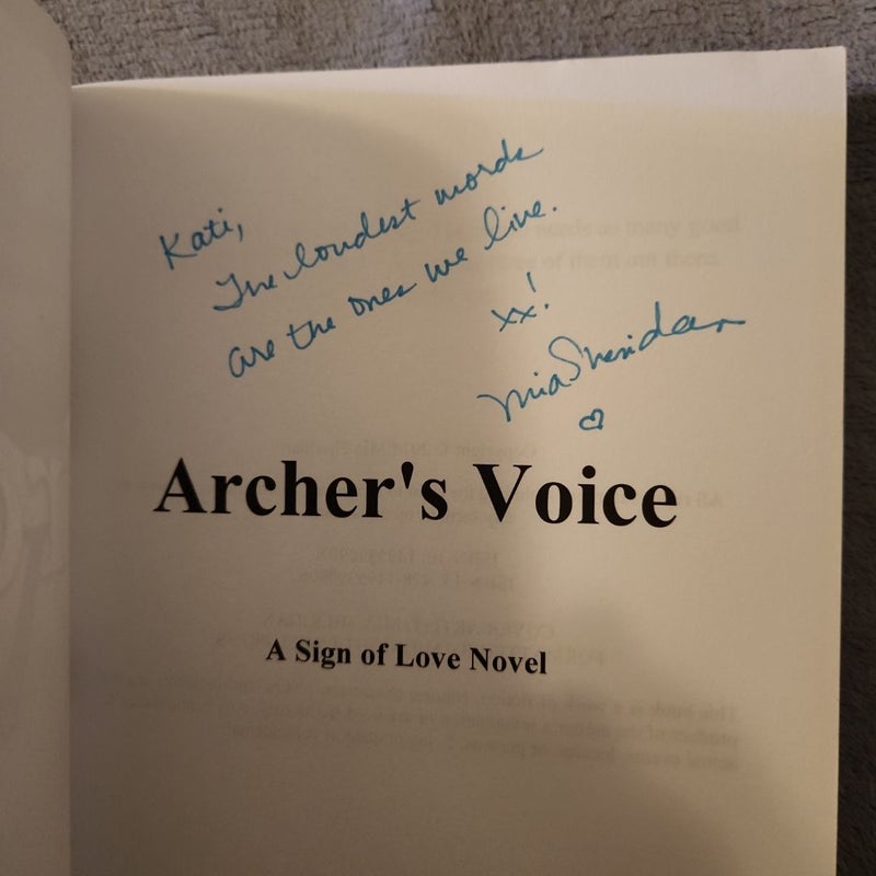 Archer's Voice OOP SIGNED