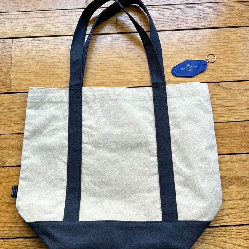 Elin Hilderbrand tote and keychain 