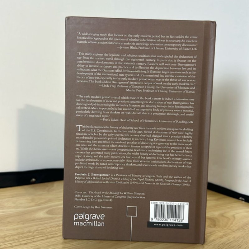 Declaring War in Early Modern Europe