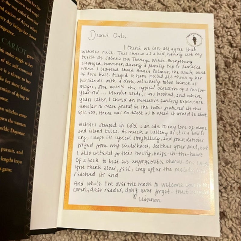 Witches Steeped in Gold (SIGNED Owlcrate edition with author letter)