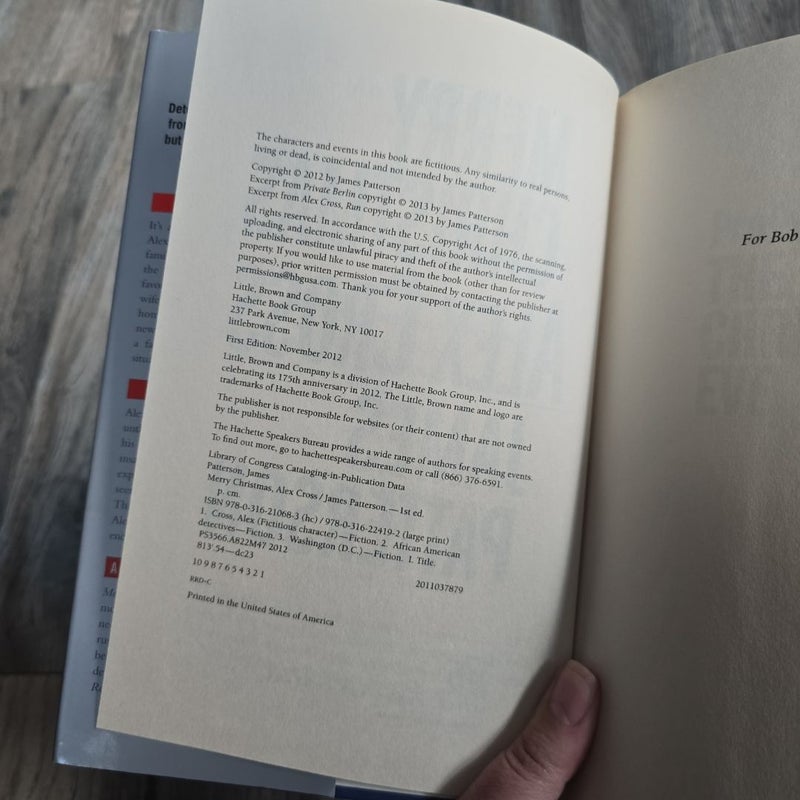 Merry Christmas, Alex Cross *First Edition*
