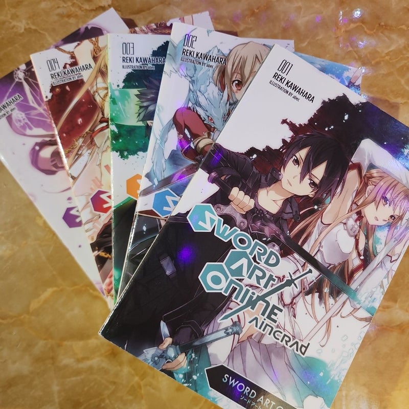 Sword Art Online 1: Aincrad (light Novel) Vol 1, 2, 3, 4, & 5