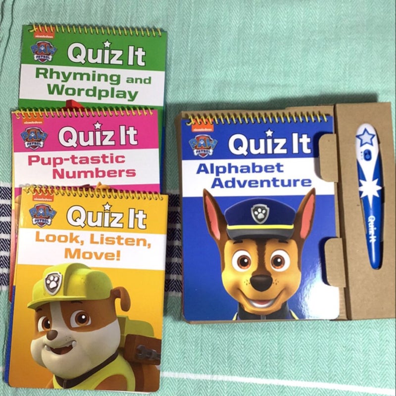 Nickelodeon PAW Patrol: Quiz It 4-Book Set and Smart Pen