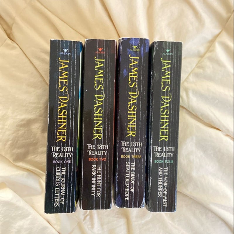 James Dashner Bundle The Journal of Curious Letters the hunt for dark infinity, the void of mist and thunder, and the blade of shattered Hope  