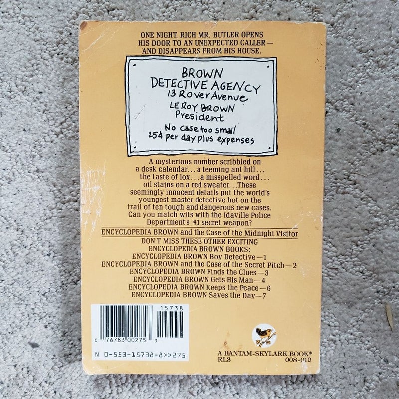 Encyclopedia Brown and the Case of the Midnight Visitor (12th Bantam Skylark Printing, 13)