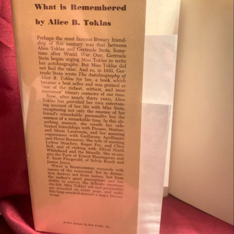 What is Remembered (First Edition)