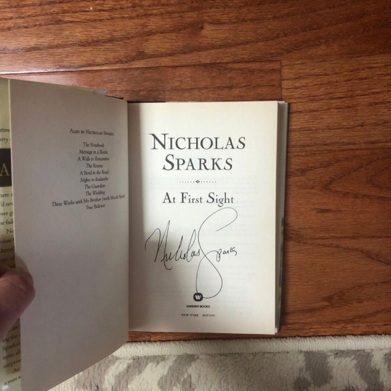 Nicholas Sparks At First Sight (signed)