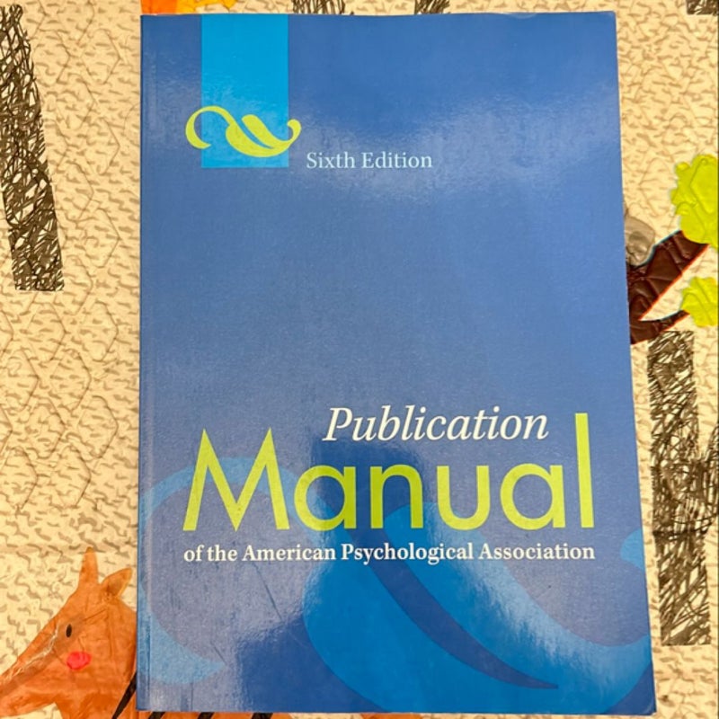 Publication Manual of the American Psychological Association