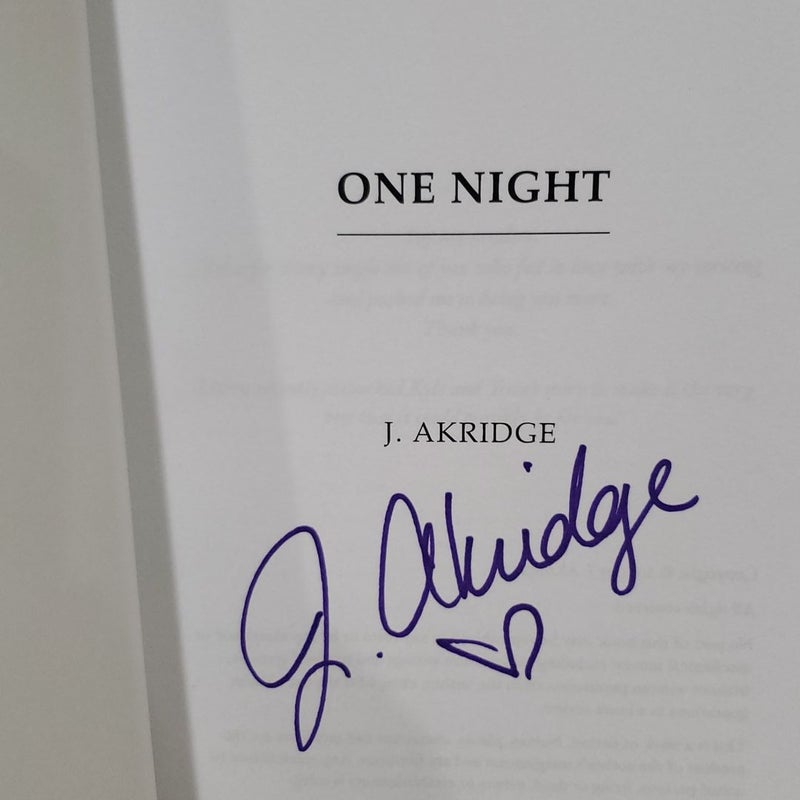 One Night and One More Night (signed)