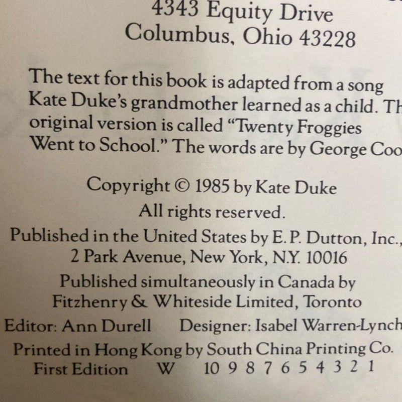 Seven Froggies Went to School (VINTAGE 1985))