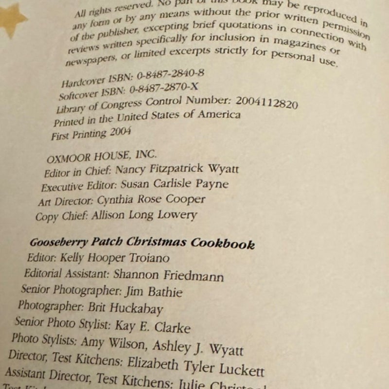 Gooseberry Patch Christmas Cookbook