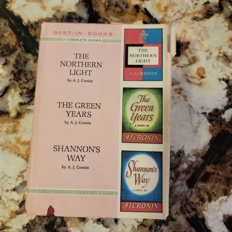 Best in books - THE NORTHERN LIGHT,
The Green Years,
SHANNON'S WAY