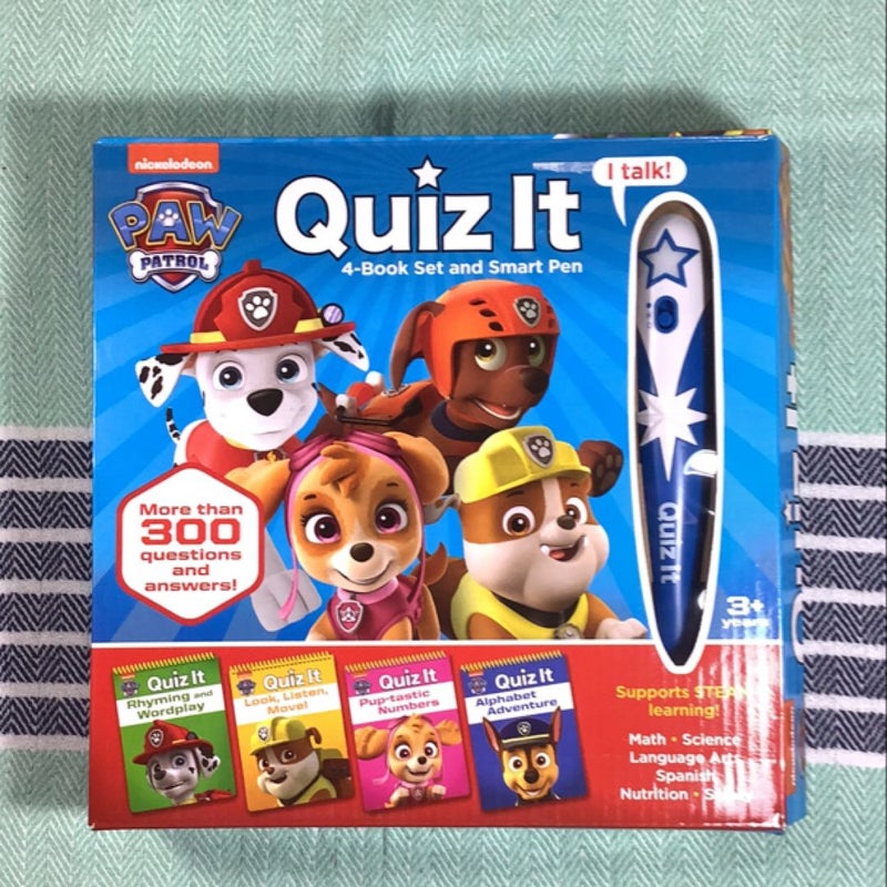 Nickelodeon PAW Patrol: Quiz It 4-Book Set and Smart Pen