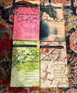 Lot of 4 Shakespeare Plays - Paperback Folger Shakespeare Library VG