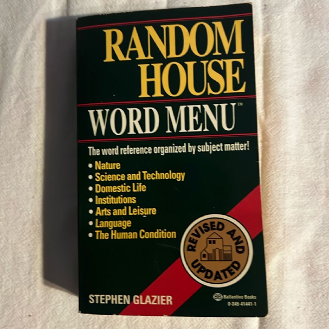 Random House Webster's Word Menu