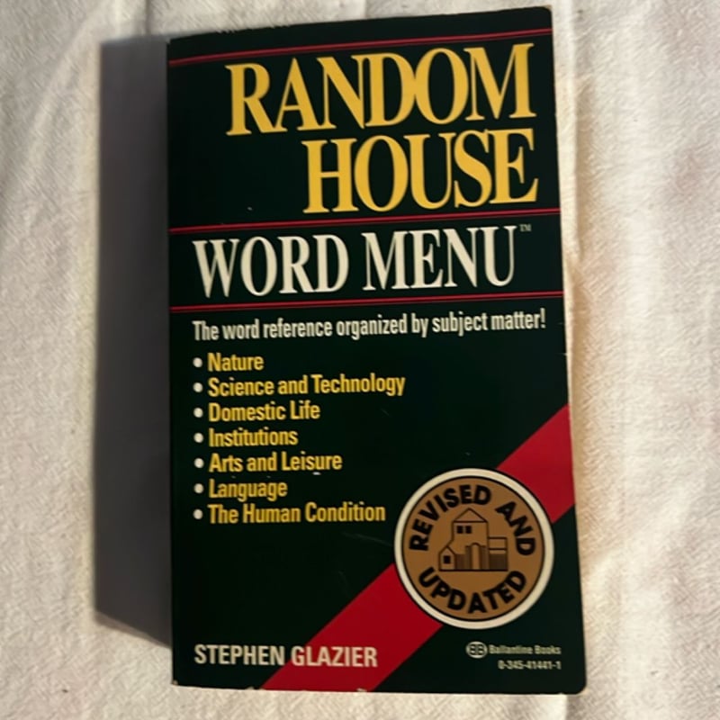 Random House Webster's Word Menu