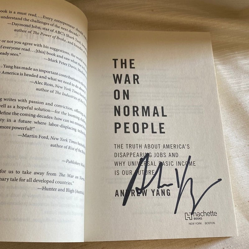 The War on Normal People (SIGNED)