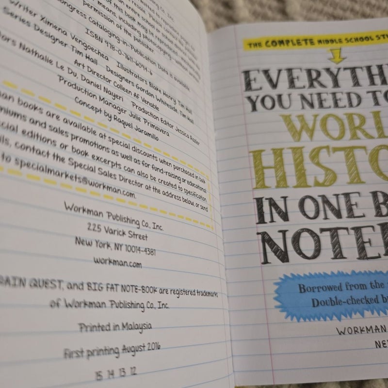 Everything You Need to Ace World History in One Big Fat Notebook