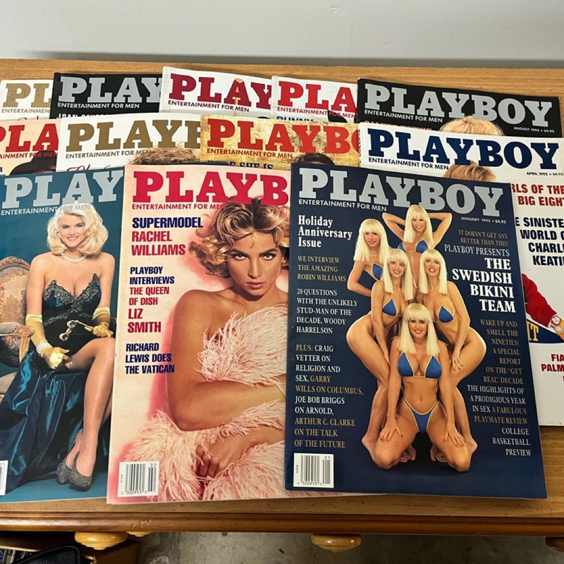 Playboy Magazine 1992 Complete Lot